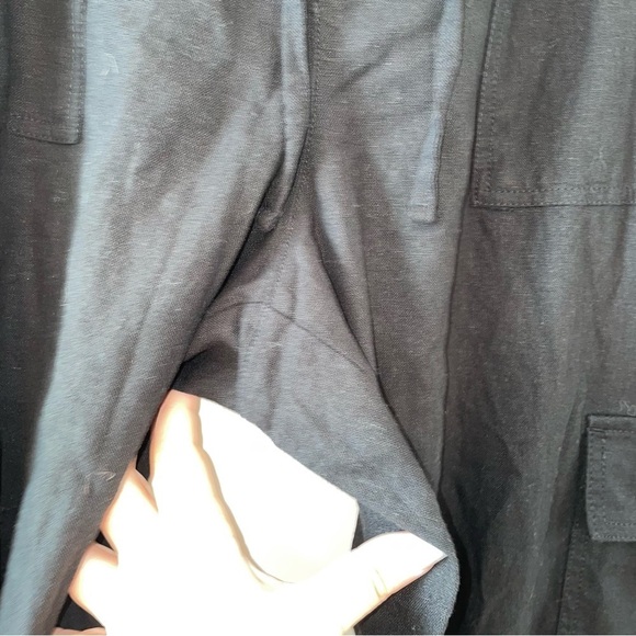 Gap Wide Leg Cargo Style Linen Blend Pants Size Large - Picture 8 of 9